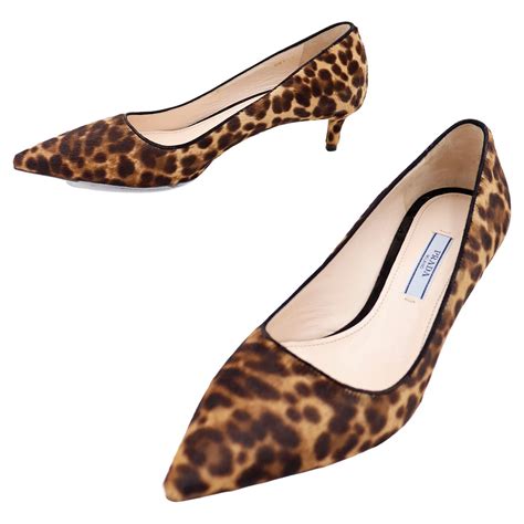 prada lepard kitten heel|best rated kitten heels.